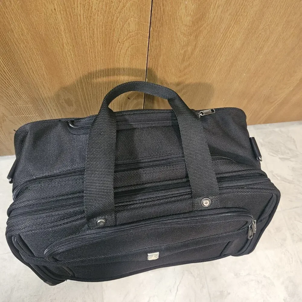 Travelpro Rolling Laptop Bag 2 Wheel Carry On Briefcase Black (16